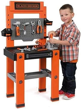 Smoby Black & Decker Kids Toy Workbench Tool Station with 71 Accessories - 0
