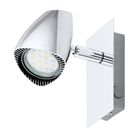 Corbera 1 Bulb Chrome Spotlight - GU10-LED Bulb Included
