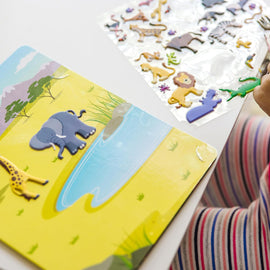 Melissa & Doug Puffy Sticker Play Set: Safari - 42 Reusable Stickers - FSC Certified - 0