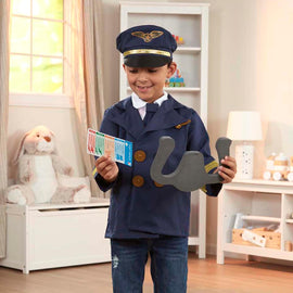 Melissa & Doug Pilot Role Costume Set (FFP) ,Blue - 0