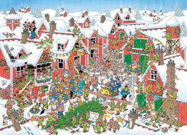 Jan Van Haasteren Santa's Village - 1000 Piece Adult Comic Christmas Jigsaw Puzzle - 0