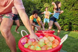 Tropical Party Bunch O Balloons 100 Rapid-Filling Self-Sealing Water Balloons, Foilbag (3 Stems)- 1 Pack, 3 Bunches, 100 Self-tying, Rapid-Fill Water Balloons - 0