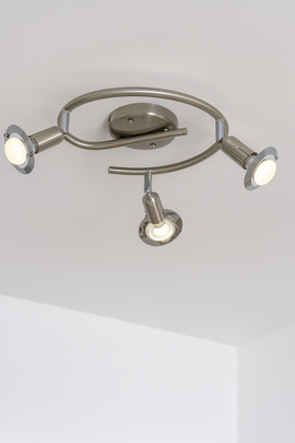 Eglo Darwin 3 Light Ceiling Spotlight Nickel Chrome - 0