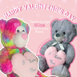 Valentines Day Extra Large Teddy Bear I Love You Cuddly Toy