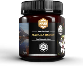 NAKI Manuka Honey Harvested, Tested. Traceable. Certified 100% New Zealand Honey | International Gold Award Winner UMF 15+ | MGO 510 | 250 grams - 0