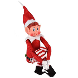 Elves Behaving Badly Xmas Shelf Elf Naughty Boy Girl Christmas Set Of Two - 0