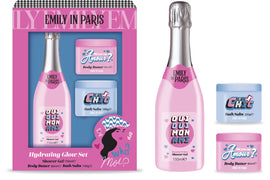 EMILY IN PARIS 150ML SHIMMER SHOWER GEL, 80ML BODY BUTTER, 100G BATH SALTS