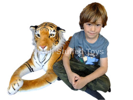 Deluxe Paws Large Brown Tiger Stuffed Soft Plush 160cm 63" - 0