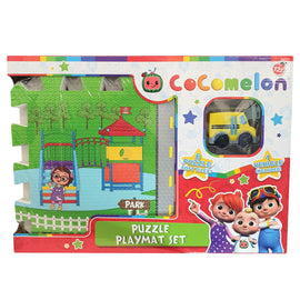 Cocomelon Eva Mat Puzzle Playmet Set & 1 Vehicle - 0