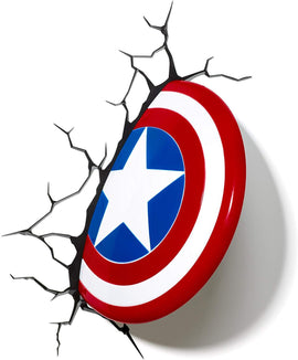 Marvel Captain America Shield 3d Wall Light - 0