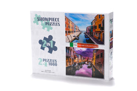 Italy Jigsaw Puzzle - Burano & Venice -  2 x 1000 Piece Jigsaw Collection