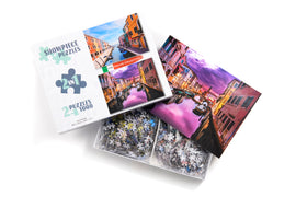 Italy Jigsaw Puzzle - Burano & Venice -  2 x 1000 Piece Jigsaw Collection - 0