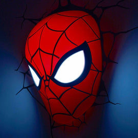 Kids Cordless 3D Led Night Light FX Spiderman Marvel Lamp Wall Xmas Gift - 0