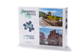 Scotland Jigsaw Puzzle - Eilean Donan Castle Loch Duich Highland and Forth Rail Bridge 2 x 1000 Piece Collection