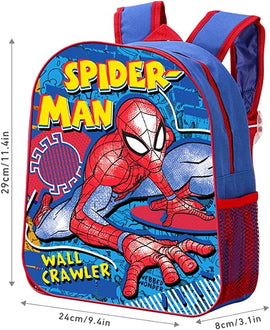 Spiderman Blue Crawler Small Backpack School Bag For Boys Nursery Pre School - 0