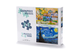 Vincent Van Gogh Jigsaw Puzzle - Farms near Auvers and Starry Night 2 x 1000 Piece Collection