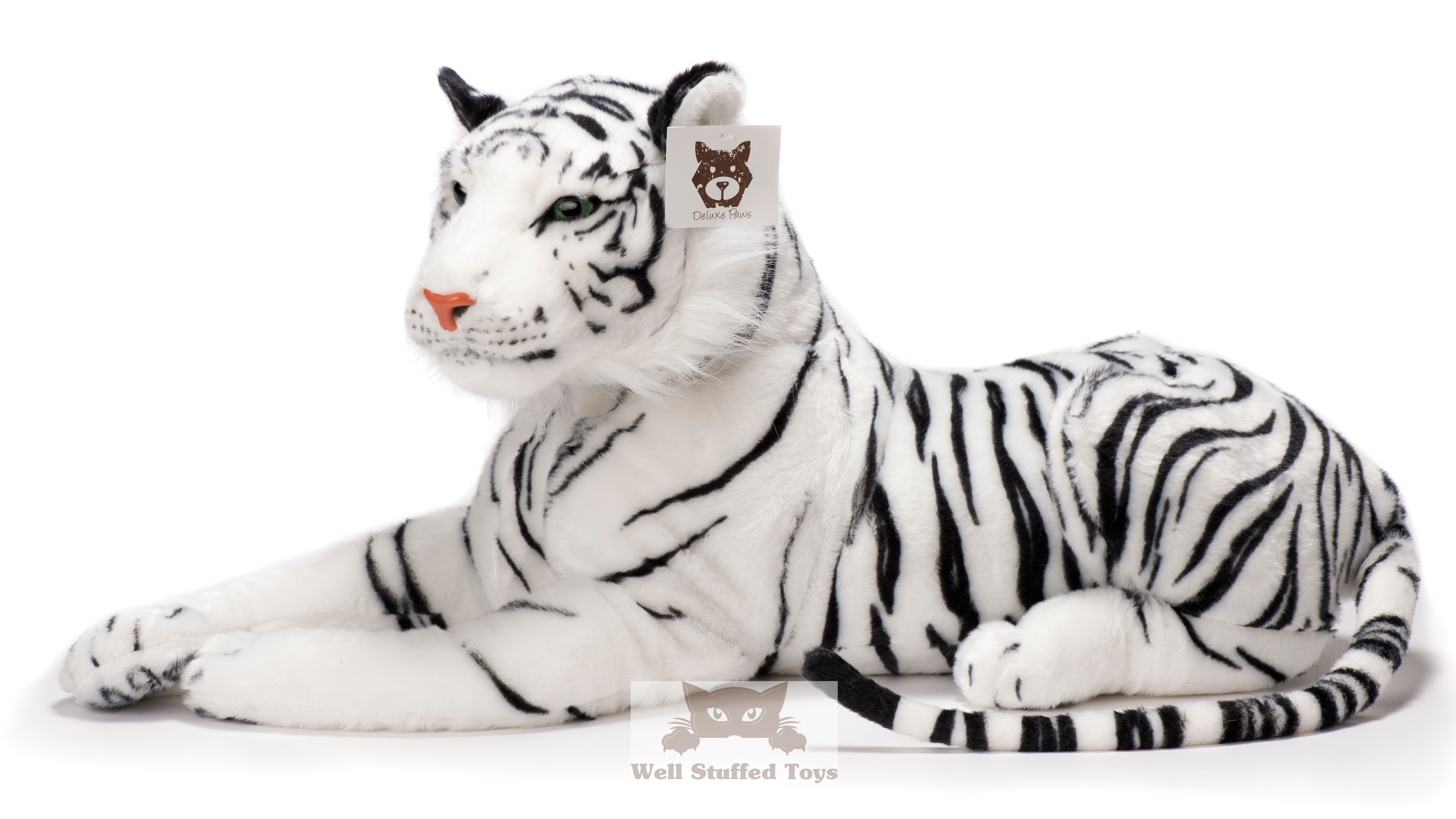 Large stuffed white tiger sales