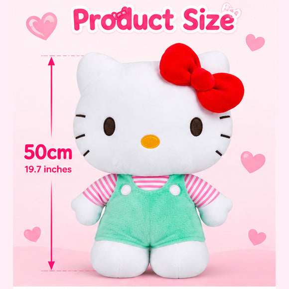Blue Hello Kitty soft cuddly plush toy with classic character design
