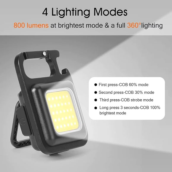 COB Ultra Bright Rechargeable Keychain Light