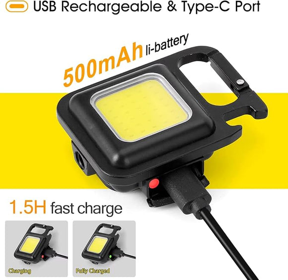 COB Ultra Bright Rechargeable Keychain Light