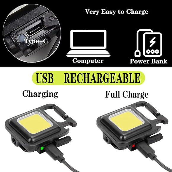 COB Ultra Bright Rechargeable Keychain Light