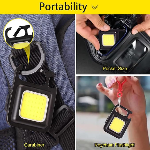 COB Ultra Bright Rechargeable Keychain Light