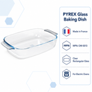 Pyrex Borosilicate Glass Rectangular Roaster – 30 x 20cm-7
