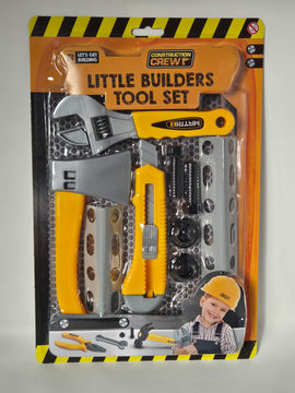 Little Builders Construction Tool Set for Kids – 2 Assorted Pretend Play Tool Kits with Safe Toy Tools for Creative Building Fun - 0