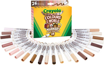 Crayola Colours of the World pack of 24 washable maxi tip skin tone markers