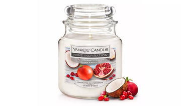 Yankee Candle Pomegranate Coconut Medium Jar Candle with tropical fruity fragrance

