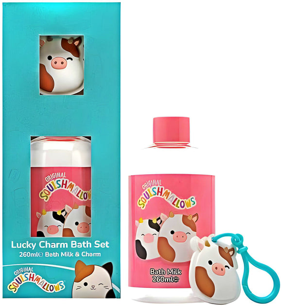 Squishmallows Lucky Charm Bath Set - Bubble Bath and Charm