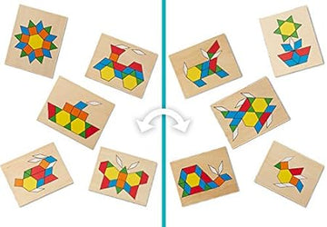 Melissa & Doug Pattern Blocks and Boards Developmental Toy Motor Skills 3+ Gift for Boy or Girl