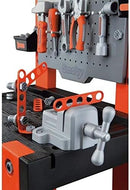 Smoby Black & Decker Kids Toy Workbench Tool Station with 71 Accessories-4