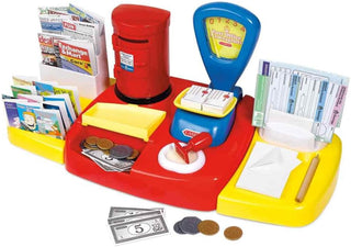 Casdon Post Office Toy with Scales Post Box Bank Notes Coins Cash Draw Stamps