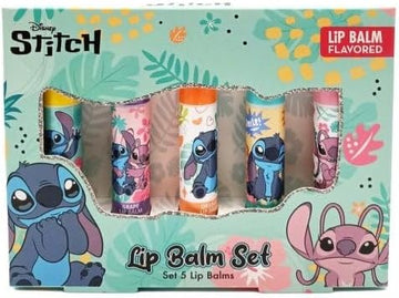 Disney Stitch Lip Balm Set  Set of 5 Fruity Flavoured Lip Balms - 0