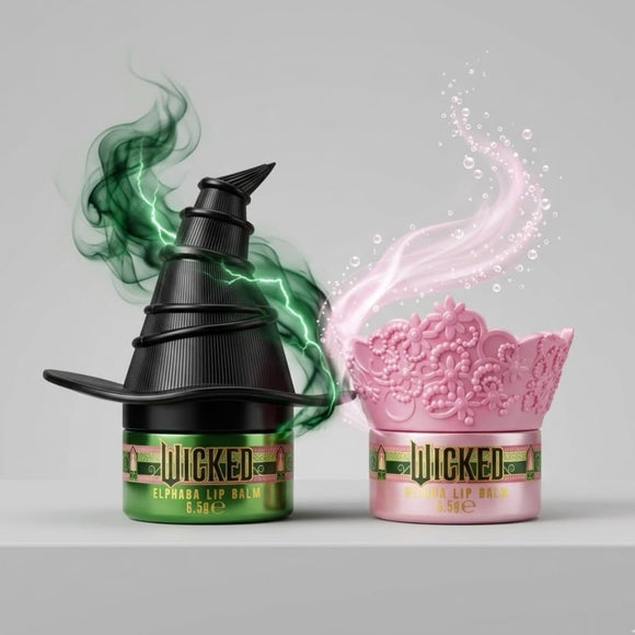 Official Wicked Lip Balm Duo - Two Character Shaped Lip Care Tins Glinda the Good & Elphaba