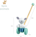 Sheep Push Along Toy - Animal Push and Pull Along Toys for 1 - 3 Year Olds, Wooden Toys  Orange Tree Toys