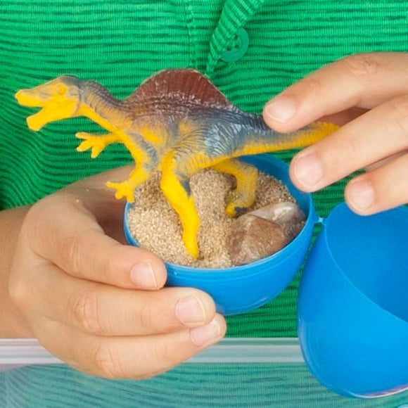 Creativity for Kids Sensory Bin Dinosaur Dig – Sand Play Set with Dinosaur Figures, Fossils, Tools & Accessories – Imaginative Sensory Play