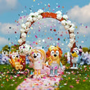Bluey Wedding Figures Pack of 4, Articulated Character Toys with Uncle Rad, Frisky, and Flower Bingo Figurines, Action Figures for Kids Ages 3+-2