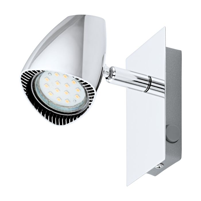 Corbera 1 Bulb Chrome Spotlight - GU10-LED Bulb Included