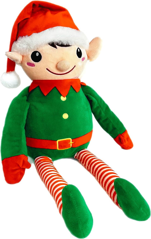 Christmas Extra Large Festive Plush - 100cm Santa, 60cm Green Elf & 50cm Gingerbread Man