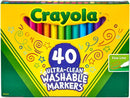  40 assorted colour Crayola Fine Line markers for school supplies
