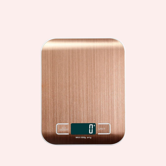 Digital Kitchen Scales 1 gram - 5Kg (0.1 Oz - 11Lb)  Gold, Silver or Black - Batteries Included