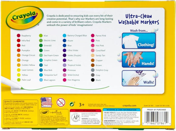  Crayola 40 pack washable fine tip markers for kids
