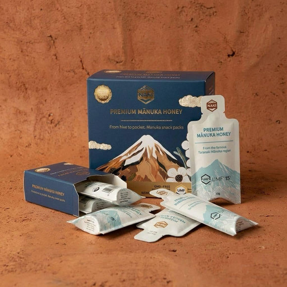 NAKI Manuka Honey UMF 15+ Single Serve 10 Sachets Snap Packs