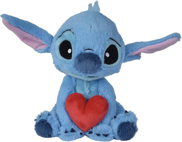 Simba Disney Stitch Holding Love Heart 25cm Plush Toy