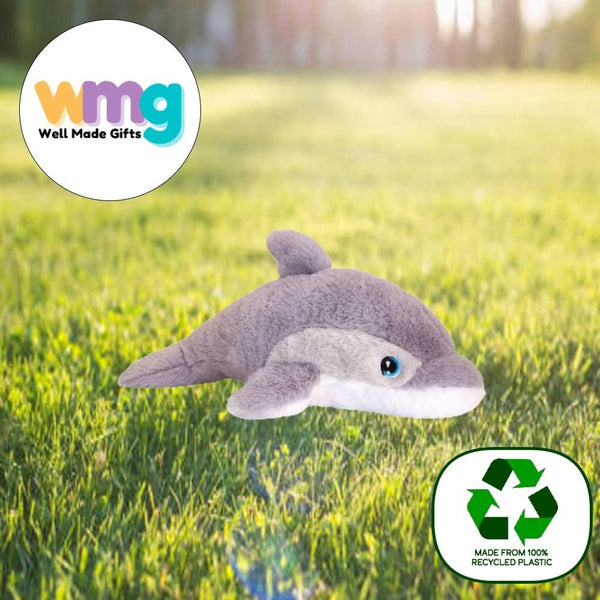 Dolphin Plush Toy - 100% Recycled Eco Soft Teddy - Keel Keeleco SE6177