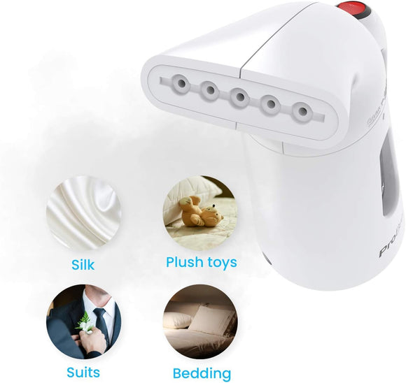 Pro Breeze® Garment Steamer 850 Watt. Compact and Portable Handheld Fabric Steamer with Ultra-Fast Heating Element and Travel Pouch