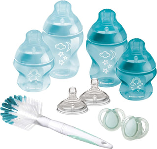 Buy blue Tommee Tippee Closer to Nature Newborn Anti-Colic Baby Bottle Starter Kit, Breast-Like Teats for a Natural Latch, Anti-Colic Valve, Mixed Sizes
