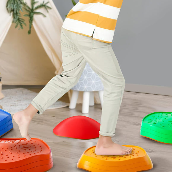 Kids Balance Stepping Stones Set (5-Pc) - Sensory Motor Skills & Coordination Toy
